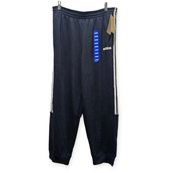 NWT Men's Adidas CLimalite Sweat Pants SIZE Large Blue White - Picture 1 of 2